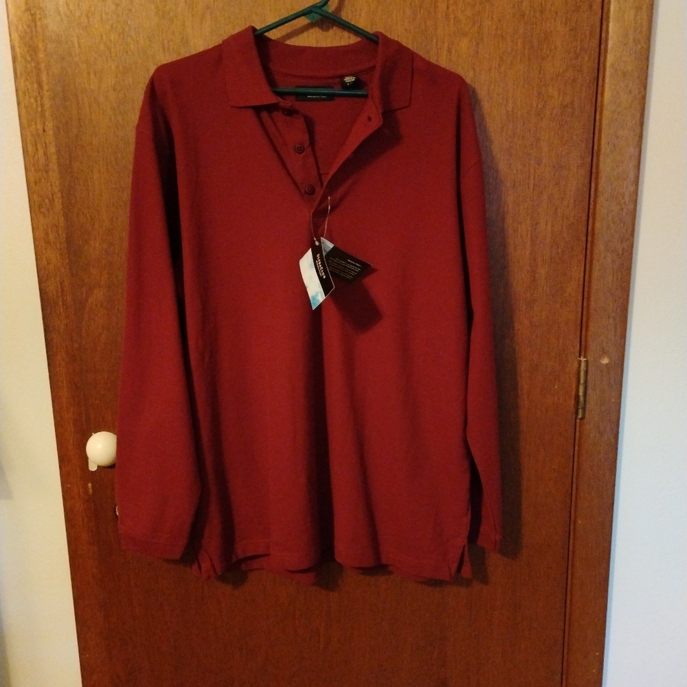 Men's long sleeve polo shirt size L